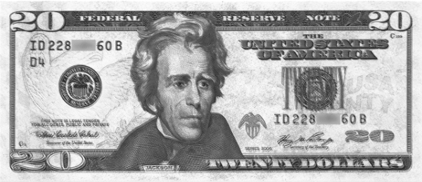 a copy of a copy of a $20 bill